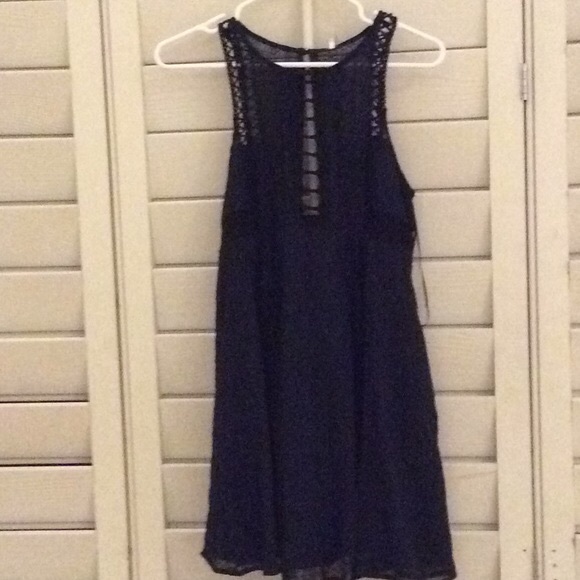 NWT Free People Wherever You Go Navy Dress - Picture 5 of 7